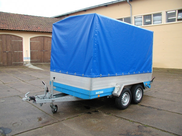 Remorque Boitier Double Essieu Heavy Duty avec Cage & Housse BARTHAU 630g /m²